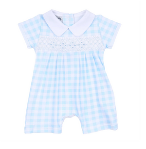 Mini Check Collared Short Playsuit