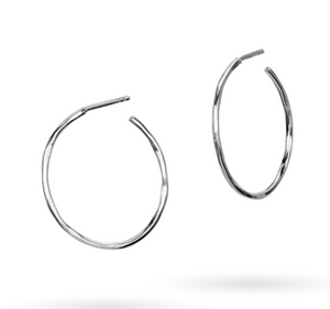 Airy Oval Hoops Small Silver