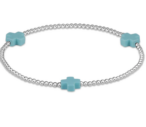 Signature Cross Sterling 3mm Turquoise