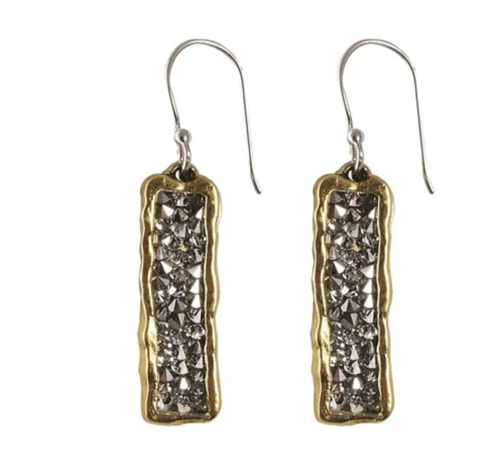 Kristal Verve Earrings Brass & Sterling Silver