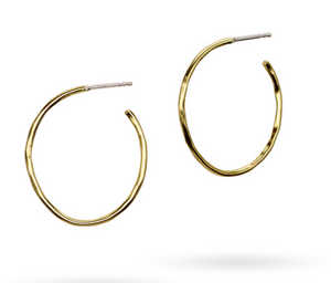 Airy Oval Hoops Small Brass