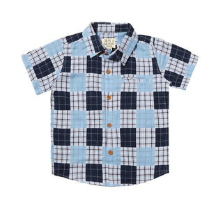 Newport Navy Multi Plaid Woven Shirt
