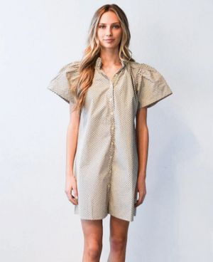 Elastic Collar Shift Small Check