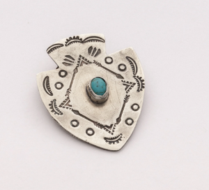 Arrowhead Pin with Turquoise