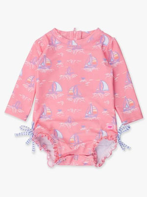 Pink Seas the Day Long Sleeve Rash Guard