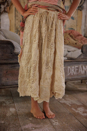 MP 8-1 SKIRT 237 Eyelet Patchwork Pissarro Skirt Swan