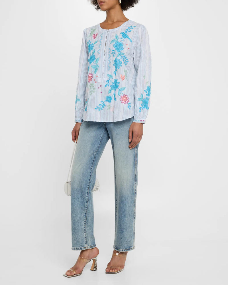 Field Henley Blouse - Petra