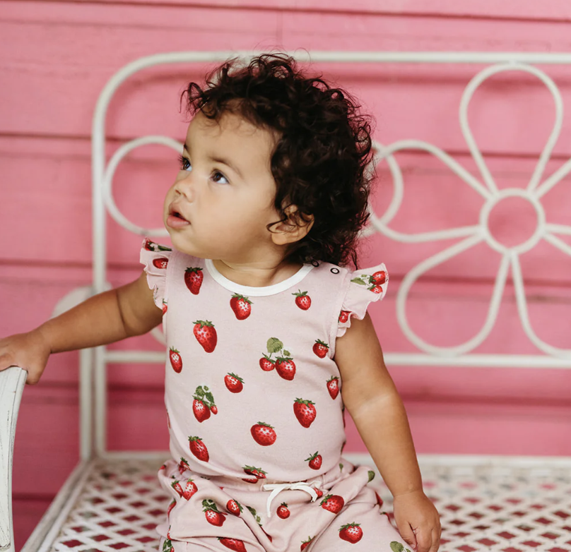Strawberry Ruffle One Piece