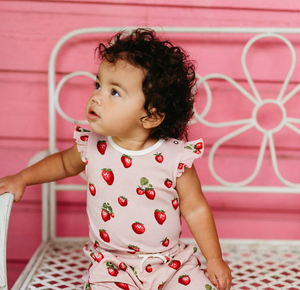 Strawberry Ruffle One Piece