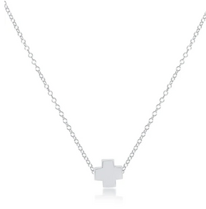 16" Necklace Sterling - Signature Cross Sterling
