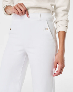 Stretch Twill Cropped Pant White