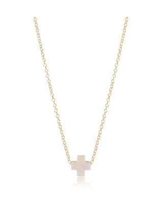 16" Necklace Gold- Signature Cross