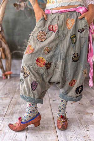 8-14 PANTS 772 Emb Patch Joni Trousers Peace