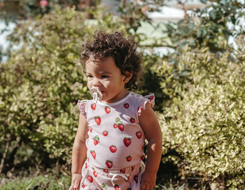 Strawberry Ruffle One Piece