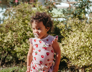 Strawberry Ruffle One Piece