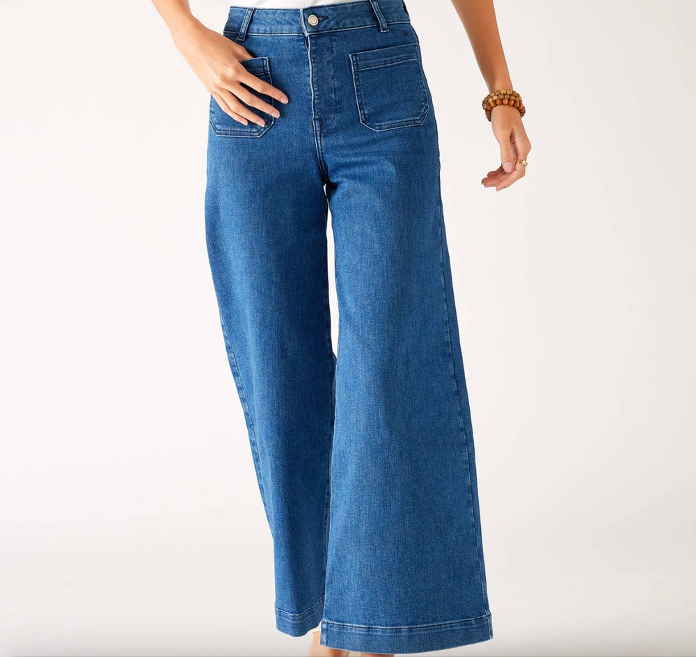 Sailor Cropped Wide Leg Jeans Atlantic