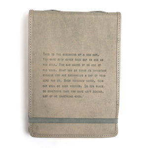 Large This Is The Beginning Leather Journal - Stone