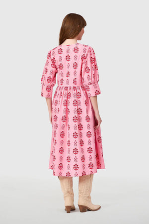 Ingrid Dress - Scarlet Blossom