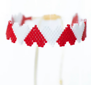 Red and White Claire Bracelet