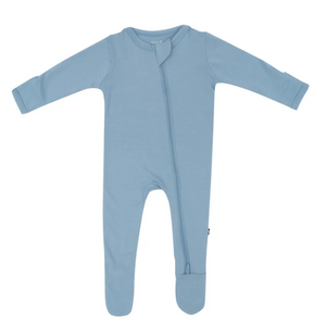 Zippered Footie Slate