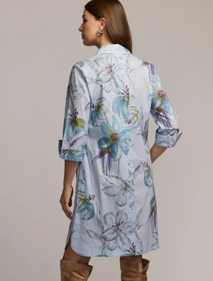 Aileen 3/4 Sleeve Lily Print Dress