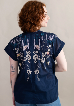 Lemona Blouse - Navy