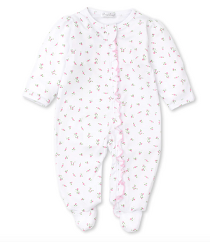 Garden Roses Footie w/Zip Ruffle