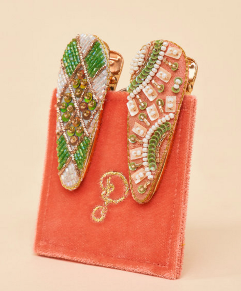 Sunny and Check Hair Clips