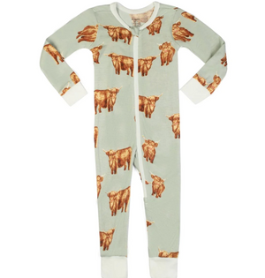 Highland Cow Zipper Pajama