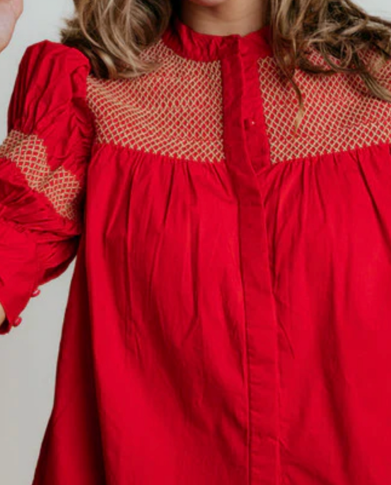 Sutton Blouse Red