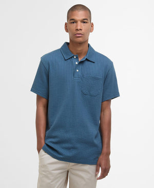 Dymchurch Seersucker Polo Shirt Blue