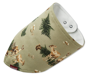 Organic Cotton Kerchief Bib Forest Party