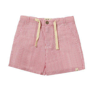 Red/White Seersucker Stripe Shorts