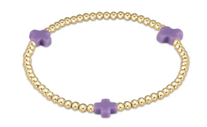 Egirl Signature Cross Small 2MM Bracelet - Purple