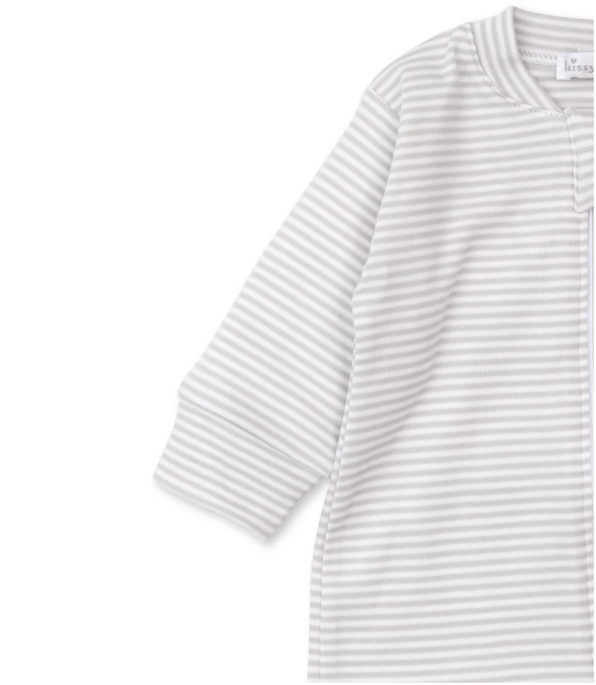 Stripe Footie w/Zip