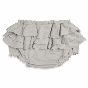 
            
                Load image into Gallery viewer, Grey Pin Stripe Ruffle Bloomer
            
        