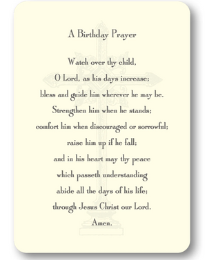 Birthday Prayer Enclosure Card