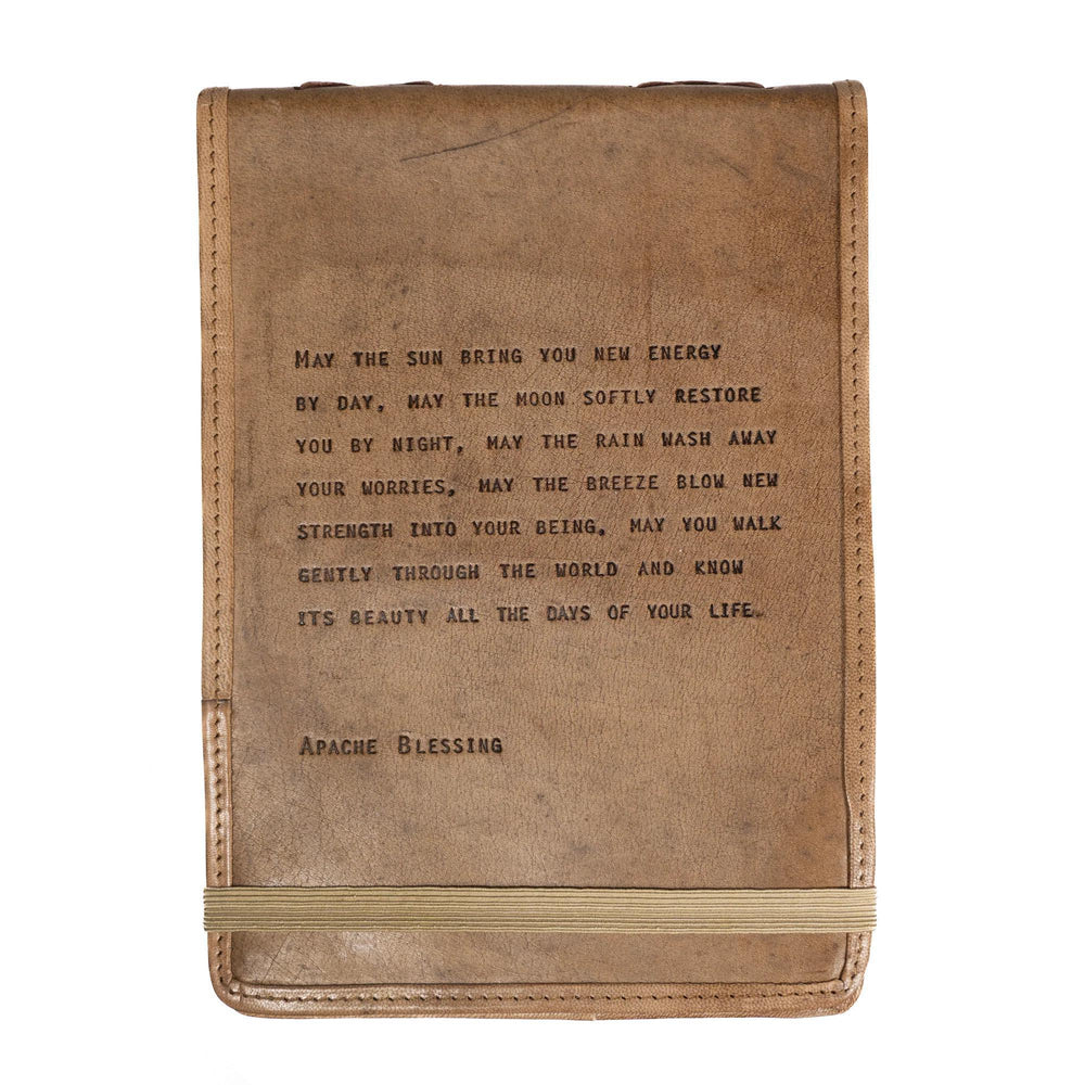 Large Apache Blessings Leather Journal - 7 x 9.75