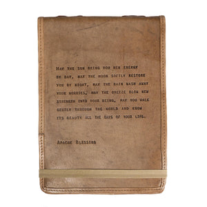 Large Apache Blessings Leather Journal - 7 x 9.75