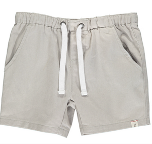 Pale Grey Twill Shorts
