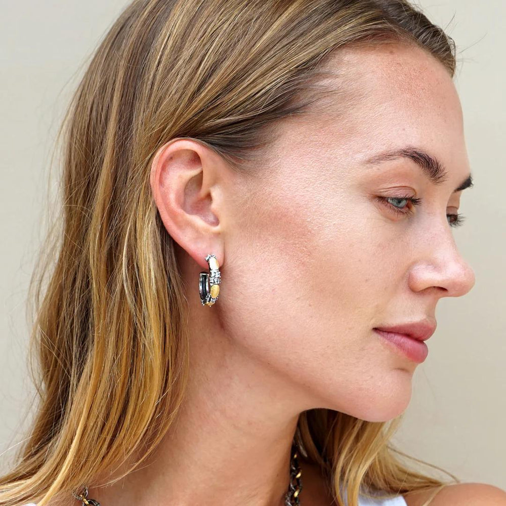 Vintage Silver Alma Hoops