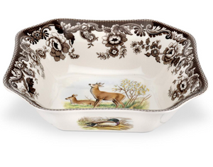 Woodland Square Serving Bowl Deer