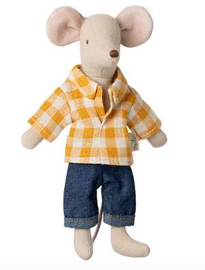 Dad Mouse - Yellow Plaid