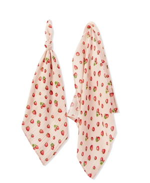 Strawberry Organic Cotton Burp Cloth