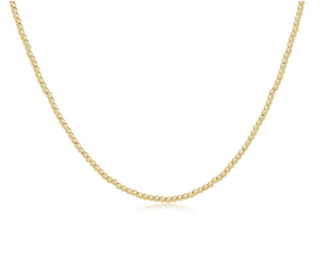 15" Choker Classic Gold 2mm Bead