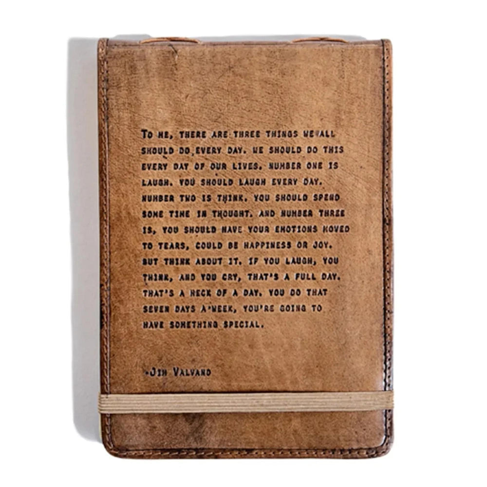 Large Jim Valvano Leather Journal - 7 x 9.75