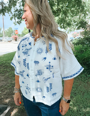 Megara Blouse - Natural