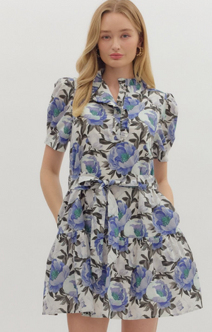 Blueberry Floral Dress