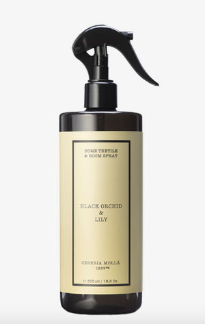 Black Orchid & Lily Textile Spray
