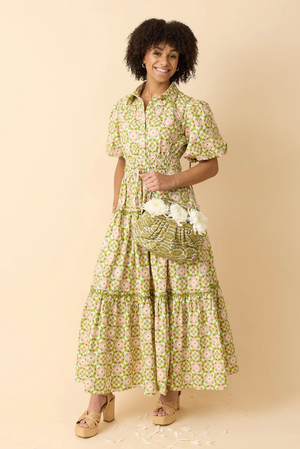 Banyan Street Puff Sleeve Dress Chelsea Gardens
